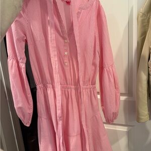 Lilly Pulitzer Pink Striped Long Sleeve Dress